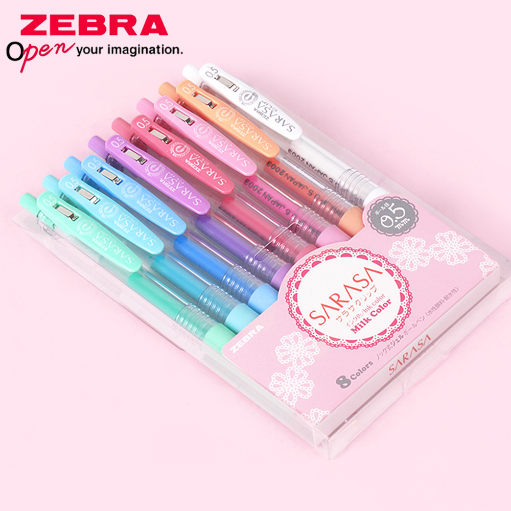 Zebra Pen Mildliner - 3/5/8色 ゼブラ ゲルペンセット JJ15 ミルクカラー サラサ