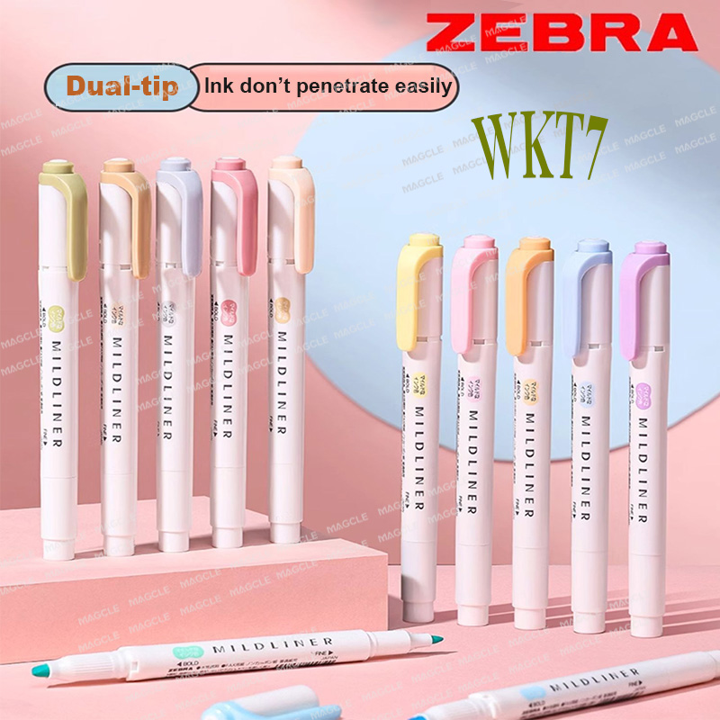 Zebra Pen Mildliner - ゼブラ 1 個蛍光ペン WKT7 マイルドライナー完全な単色マーカー下線フラグキーポイントオリジナル日本の文房具