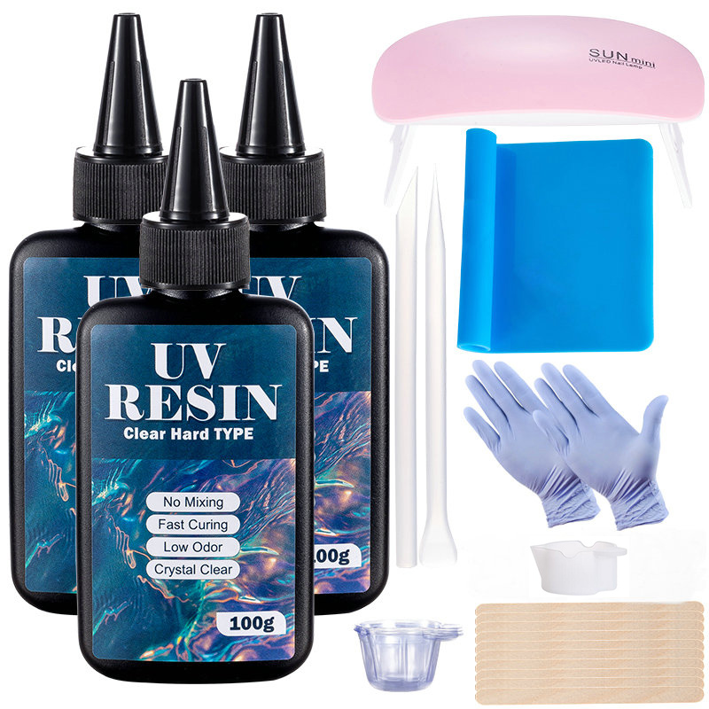 Resin Jewelry Kit - 100 グラム/250 グラムクリア UV 樹脂ハードタイプ 1
