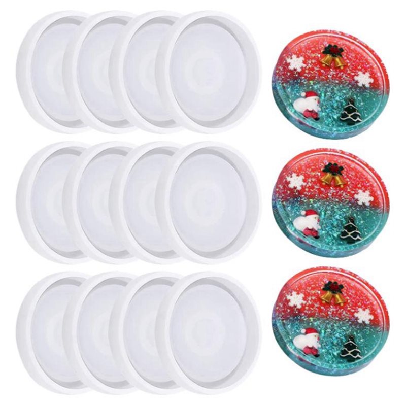 75STO-36パック DIY丸型シリコンコースターモールド - Coaster Mold Round のレビューと価格