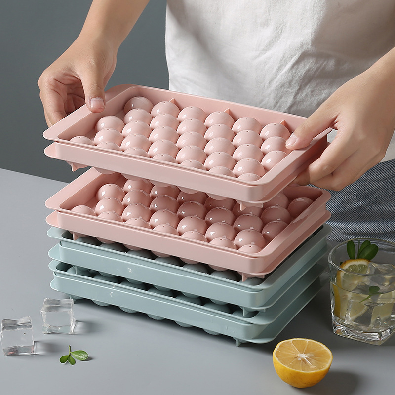 3D ラウンドアイスキューブトレイ蓋付きプラスチックダイヤモ - Coaster Mold Round のレビューと価格