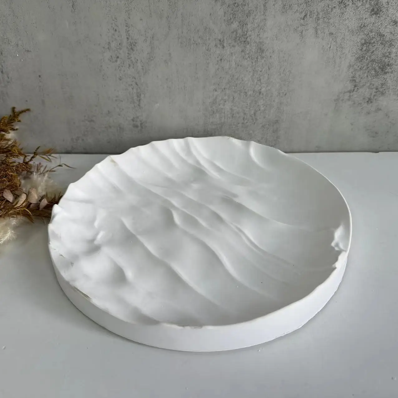 不規則な海の波のカビ、大きな丸いトレイ、シリコンモールド、花 - Coaster Mold Round のレビューと価格