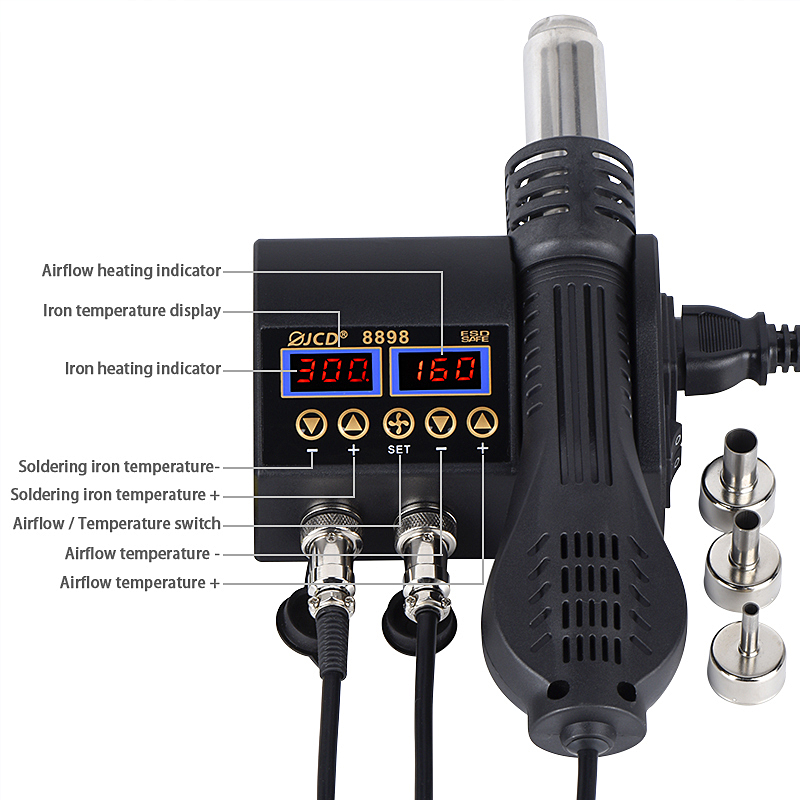 2 in 1 750W ホットエアガン LCD デジタルディ - Heat Gun Small のレビューと価格