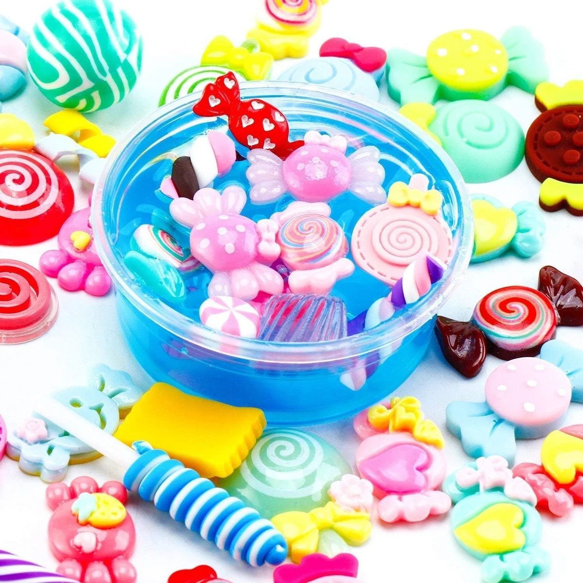 ミックスレジンスイーツフラットバックスライムチャームセット、 - Resin Craft Kit のレビューと価格