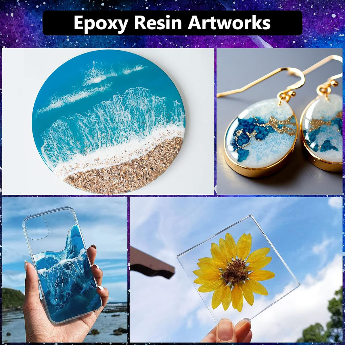 1000mlクリスタルクリアエポキシ樹脂キット 黄変なし 気 - Resin Jewelry Kit のレビューと価格